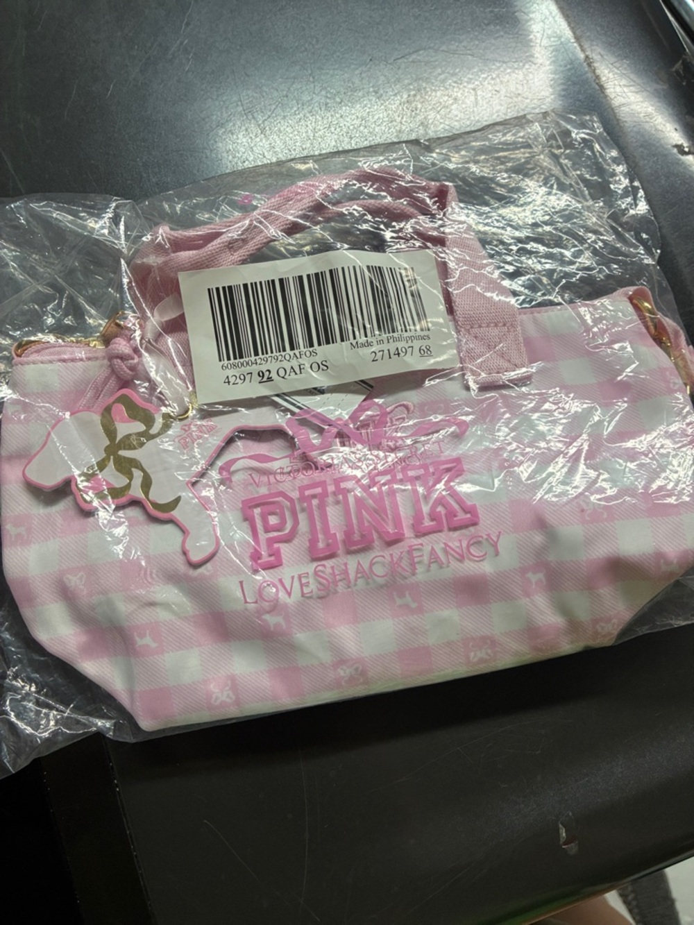 LoveShackFancy X Pink mini tote crossbody